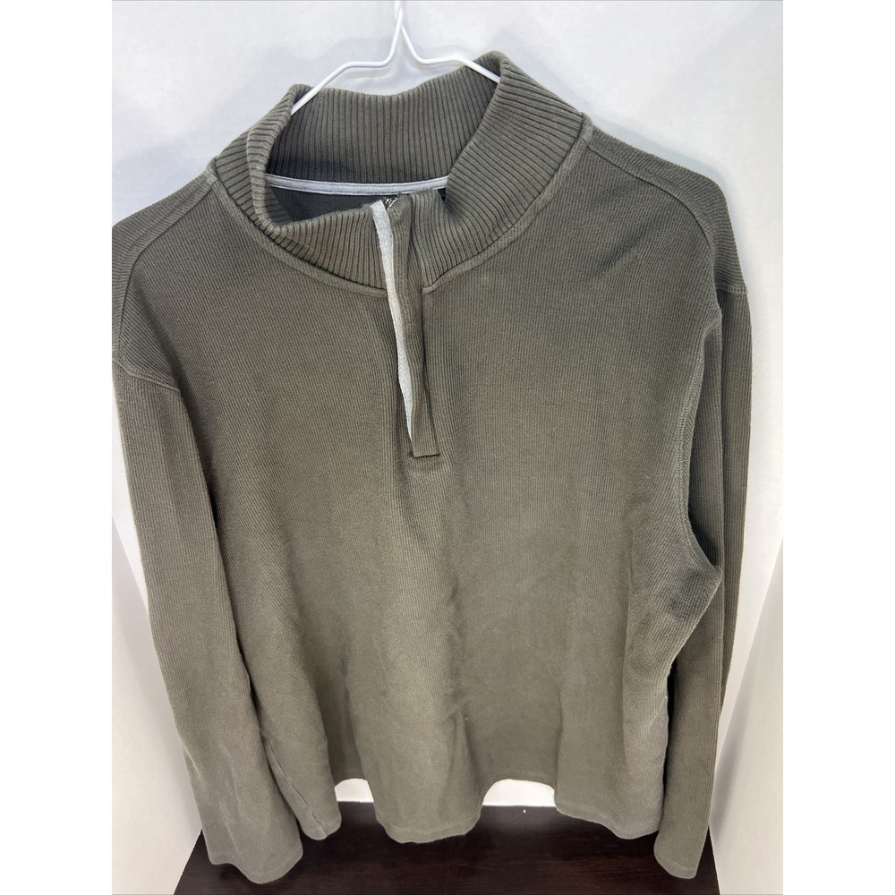 Banana Republic Men's Sweater XL Brown Long Sleeve 1/4 Zip Pull Over